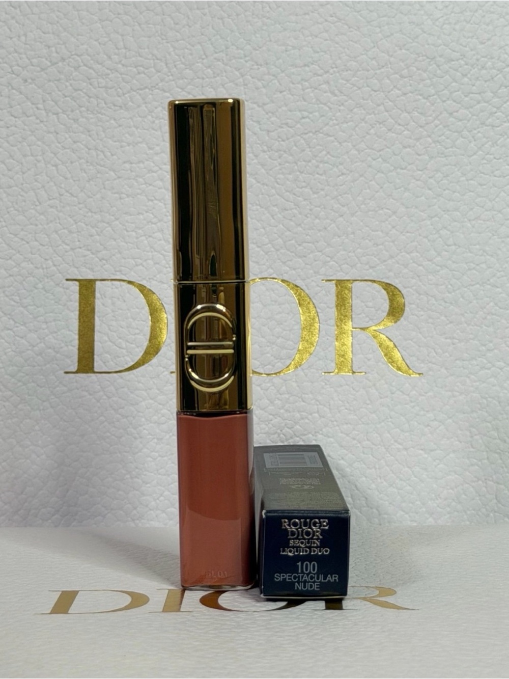 100 Spectacular Nude-Dior Rouge Sequin Liquid Duo - Picture 2 of 7